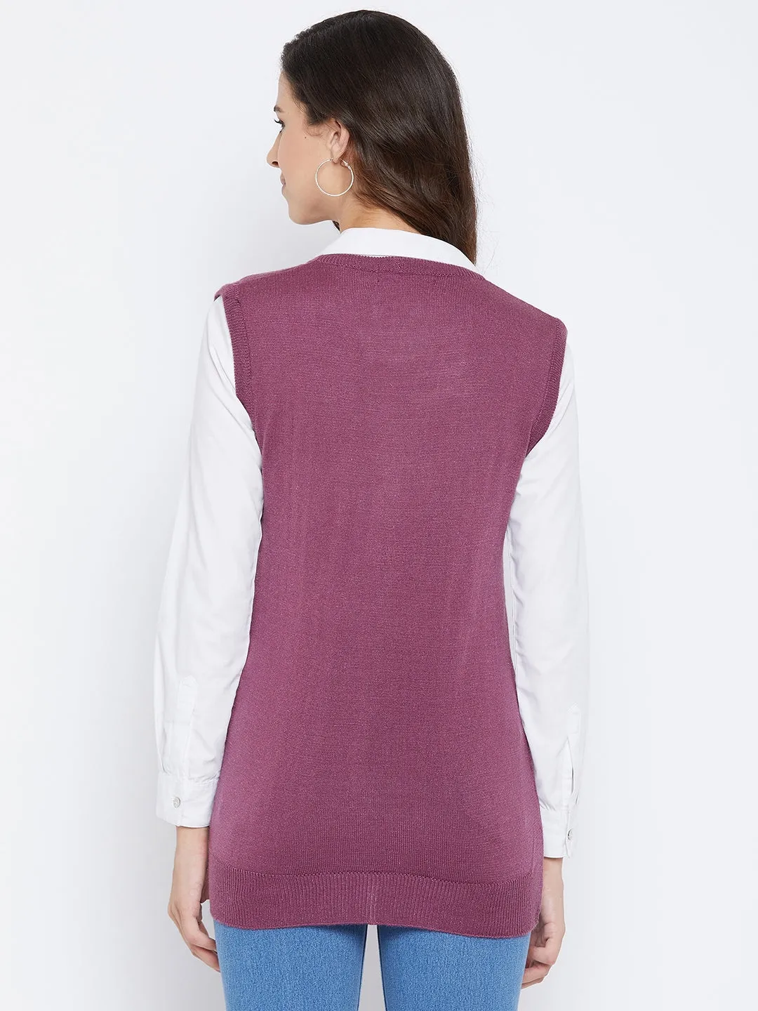 Livfree Women's V-neck Sleeveless Solid Cardigan - Onion