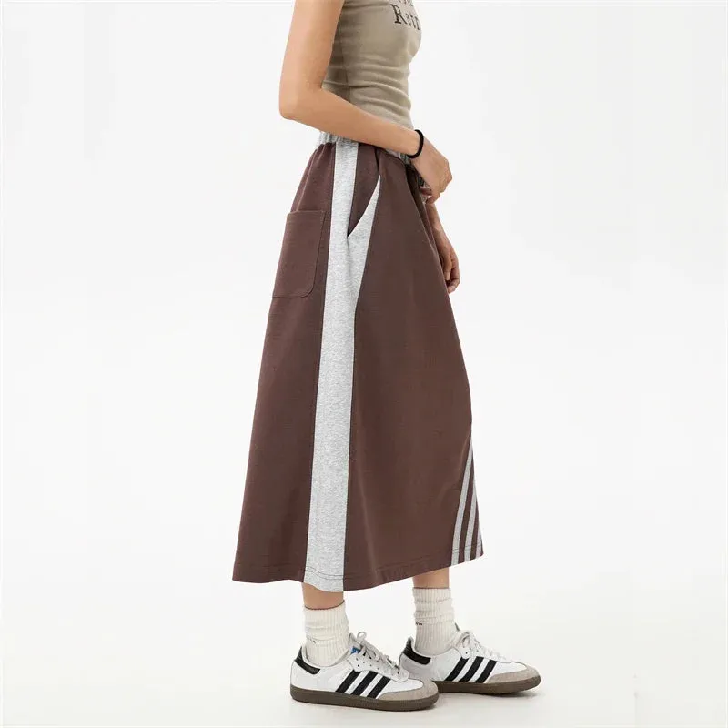 LVSANW Women's Black Skirt Korean Fashion Long Skirts for Women 2024 Trend Women's Sumer Clothes Aesthetic Skirts Y2k Female Elegant