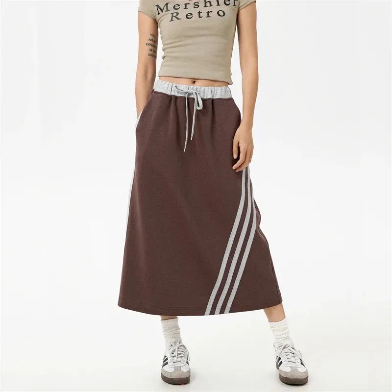 LVSANW Women's Black Skirt Korean Fashion Long Skirts for Women 2024 Trend Women's Sumer Clothes Aesthetic Skirts Y2k Female Elegant