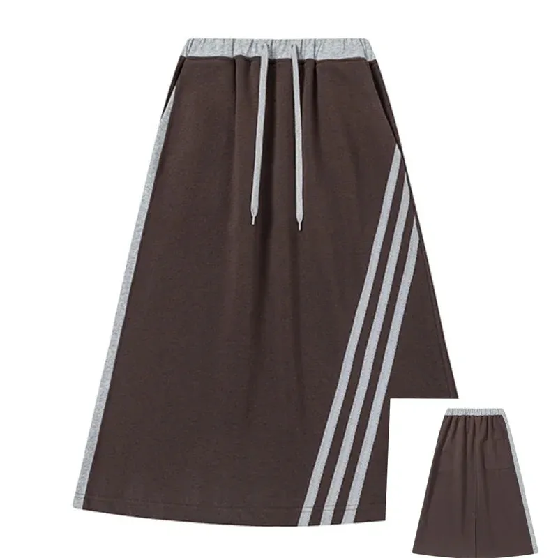 LVSANW Women's Black Skirt Korean Fashion Long Skirts for Women 2024 Trend Women's Sumer Clothes Aesthetic Skirts Y2k Female Elegant