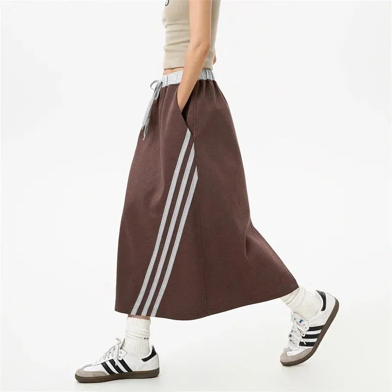 LVSANW Women's Black Skirt Korean Fashion Long Skirts for Women 2024 Trend Women's Sumer Clothes Aesthetic Skirts Y2k Female Elegant