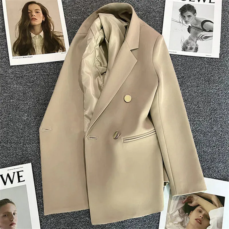 LVSANW Women's Suit Coat With Belt Elegant Casual Blazer Korean Fashion Luxury Jacket Spring Autumn Solid Color Ladies Office Clothing