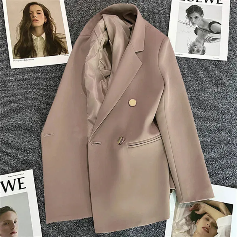 LVSANW Women's Suit Coat With Belt Elegant Casual Blazer Korean Fashion Luxury Jacket Spring Autumn Solid Color Ladies Office Clothing
