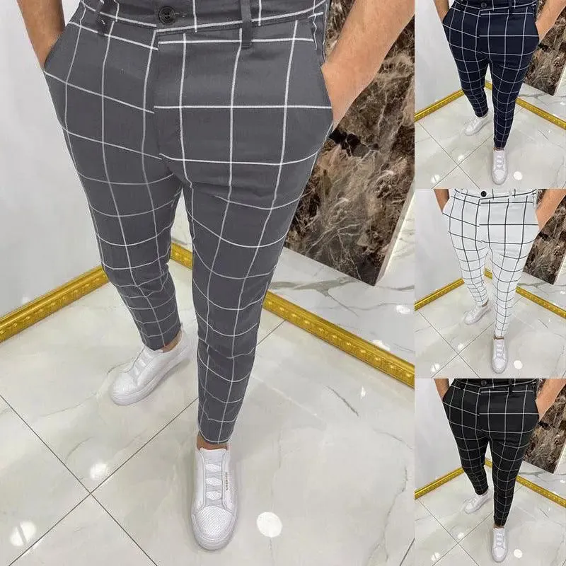 Men's Casual Plaid Pants