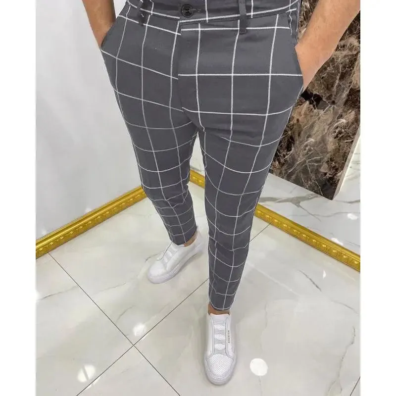 Men's Casual Plaid Pants