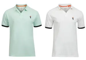 Men's Golf T-Shirt Toucan Pique Short Sleeve Polo Shirt