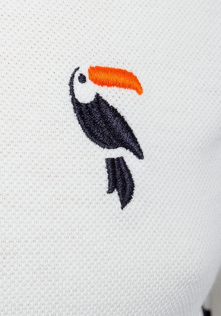 Men's Golf T-Shirt Toucan Pique Short Sleeve Polo Shirt