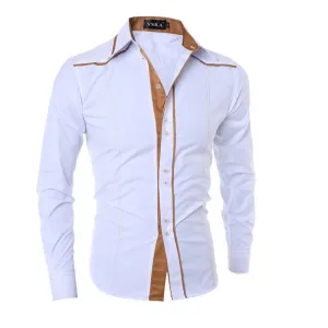 Men's Solid Colored Stylish Polyester Shirt
