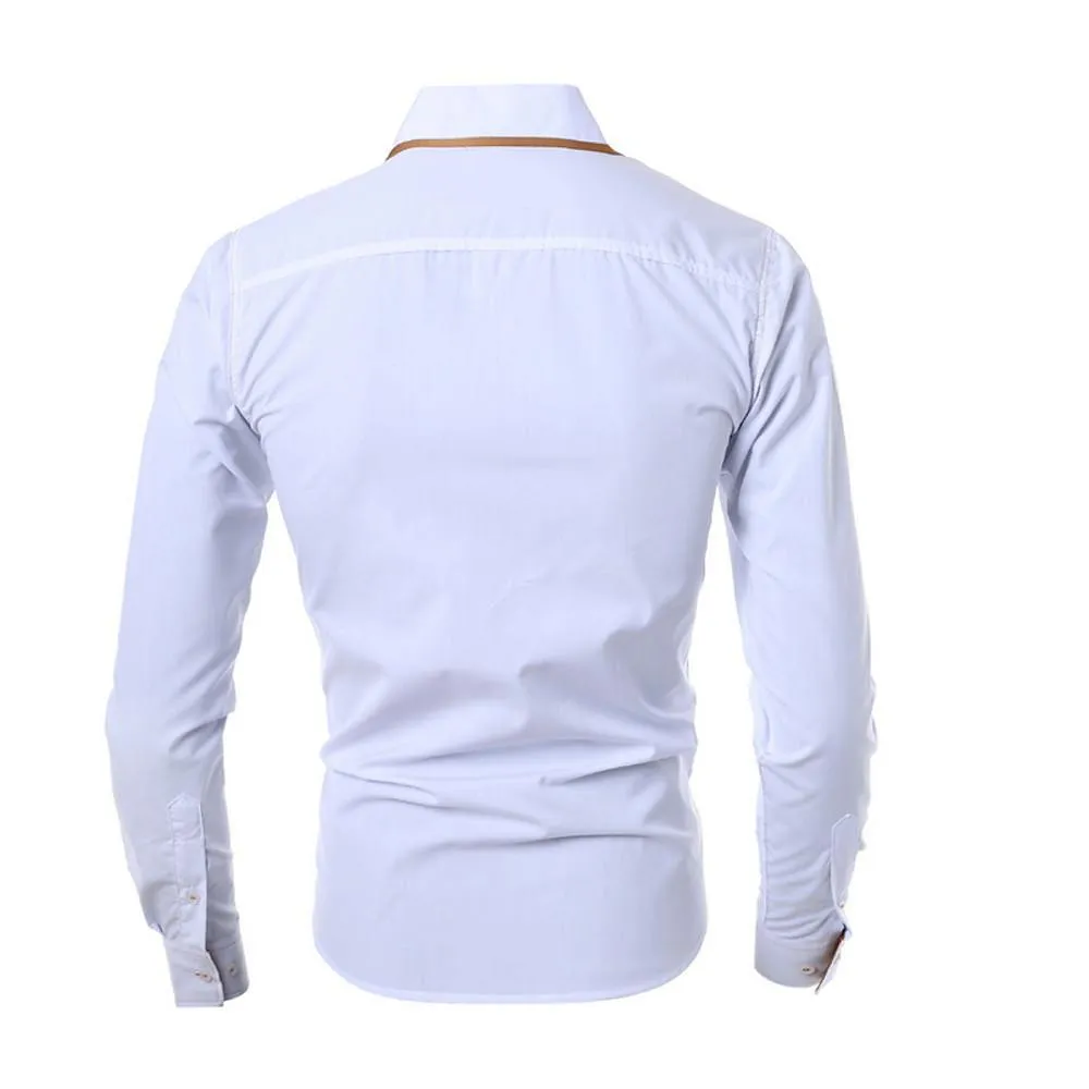 Men's Solid Colored Stylish Polyester Shirt