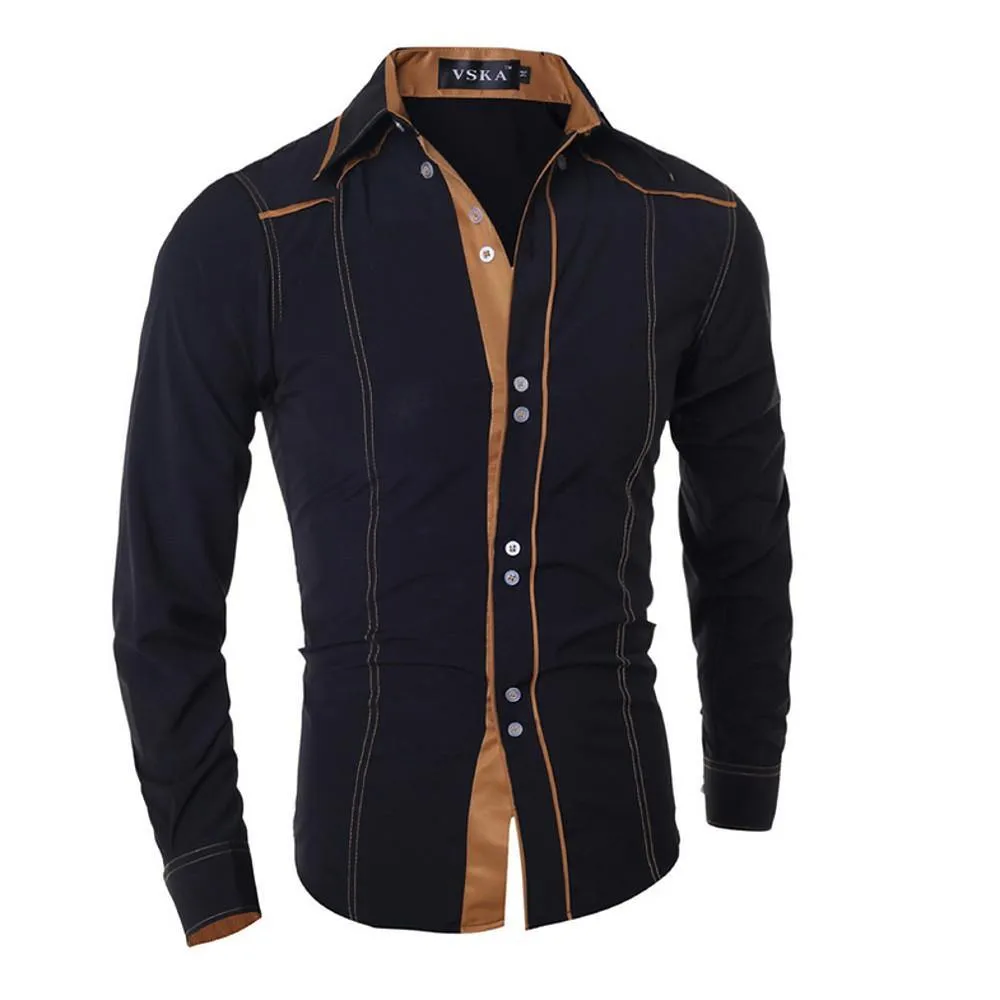 Men's Solid Colored Stylish Polyester Shirt