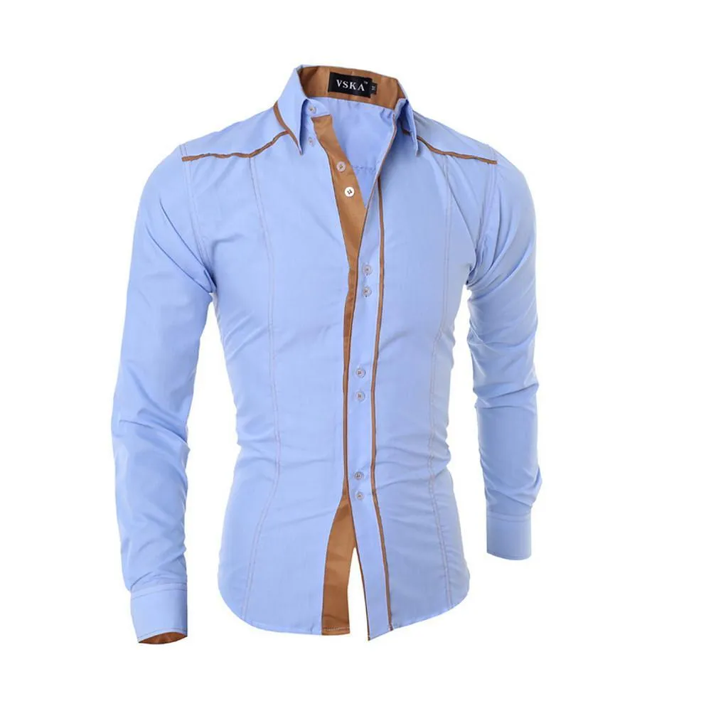 Men's Solid Colored Stylish Polyester Shirt