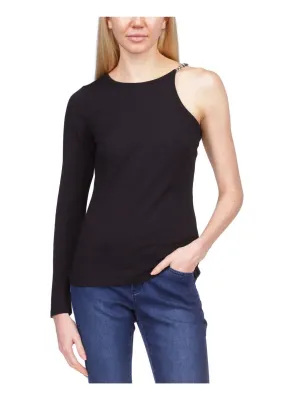 Michael Kors Women's Chain-Strap Top Black Size M MSRP $78