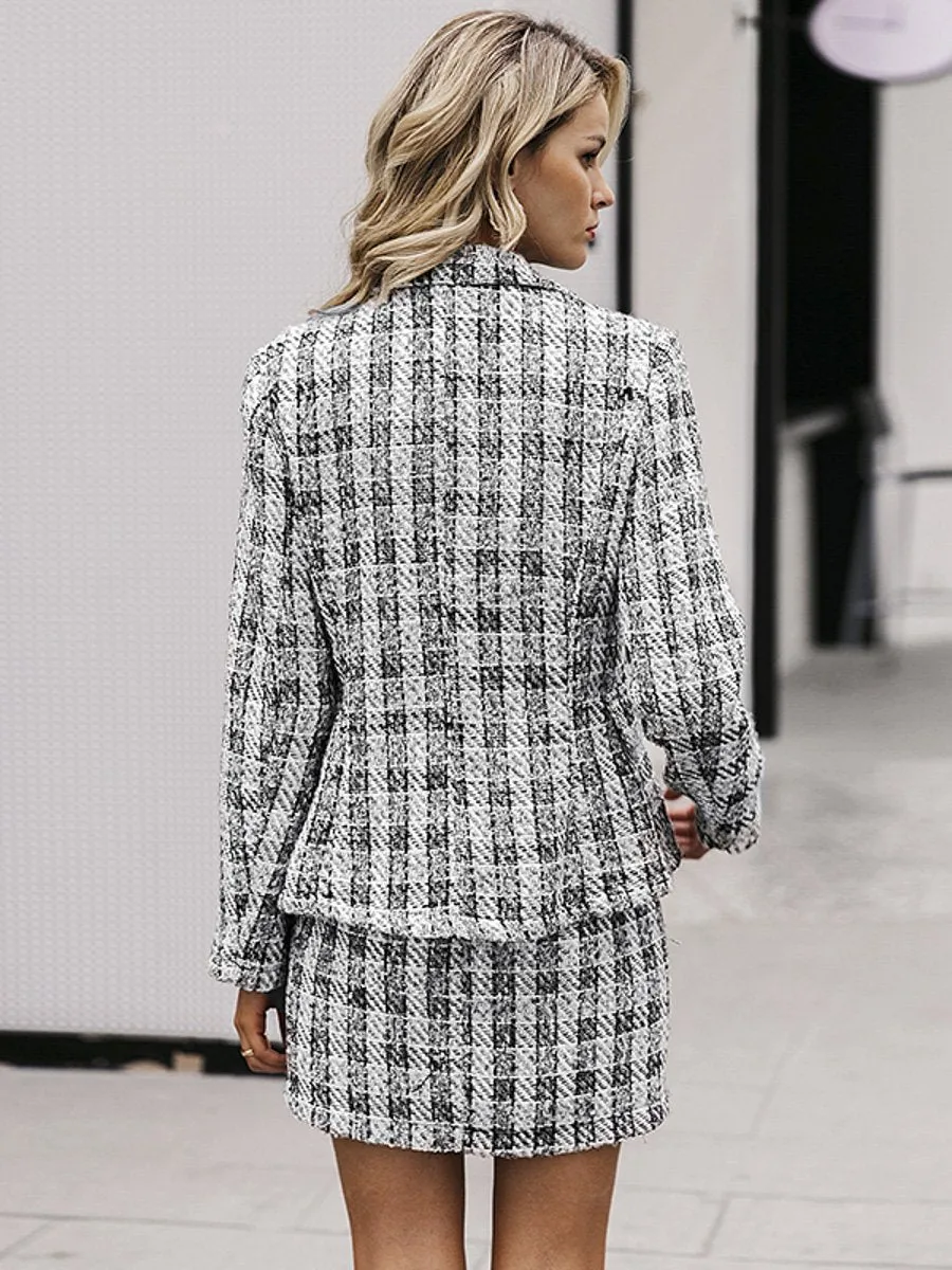 No Brainer Plaid Two Pieces Skirt - Multicolored