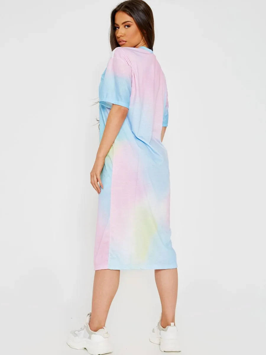 Paris Tie-Dye Midi Dress In Multi