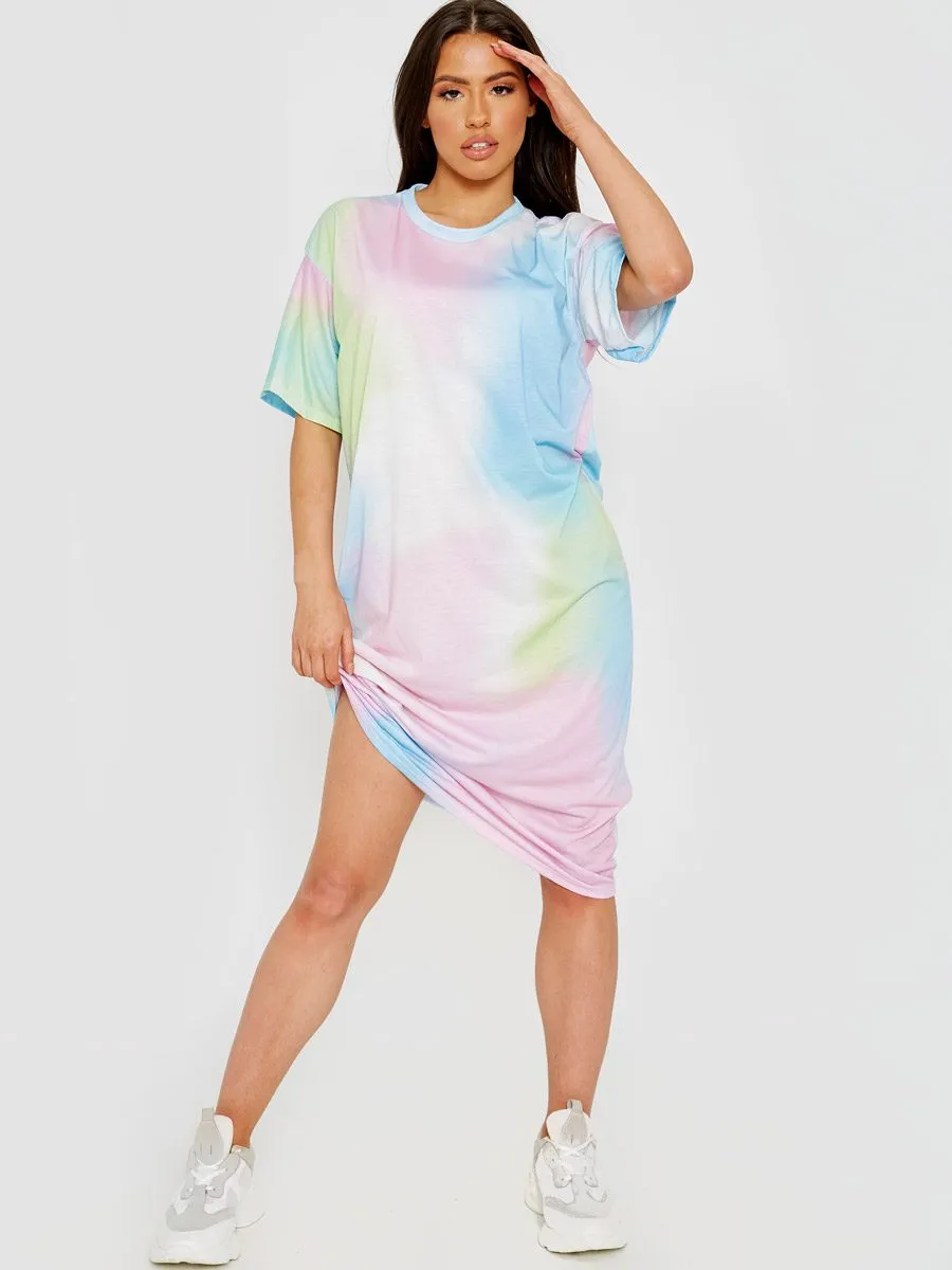 Paris Tie-Dye Midi Dress In Multi