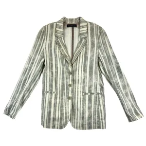 Peruvian Connection Striped Linen Blend Blazer