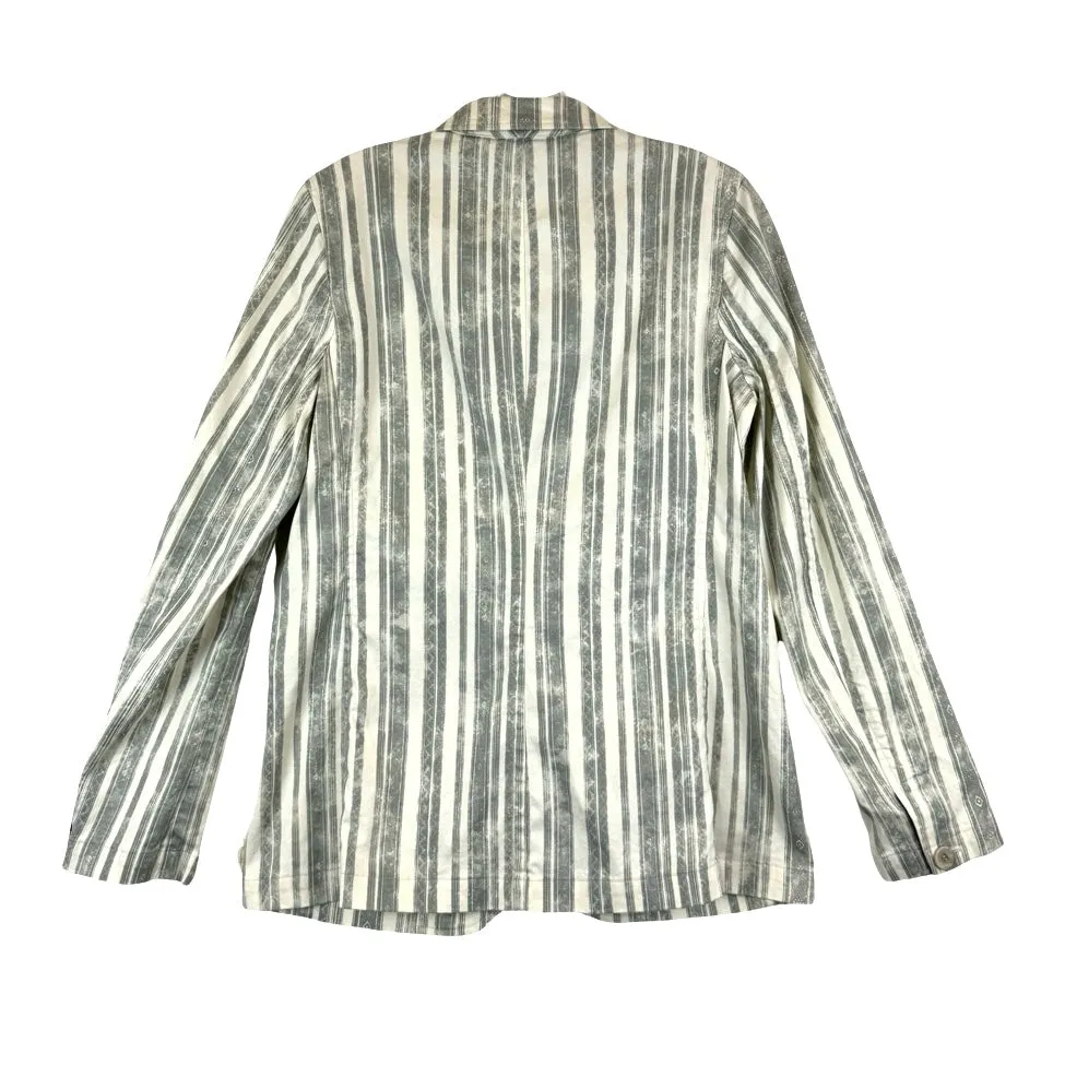 Peruvian Connection Striped Linen Blend Blazer