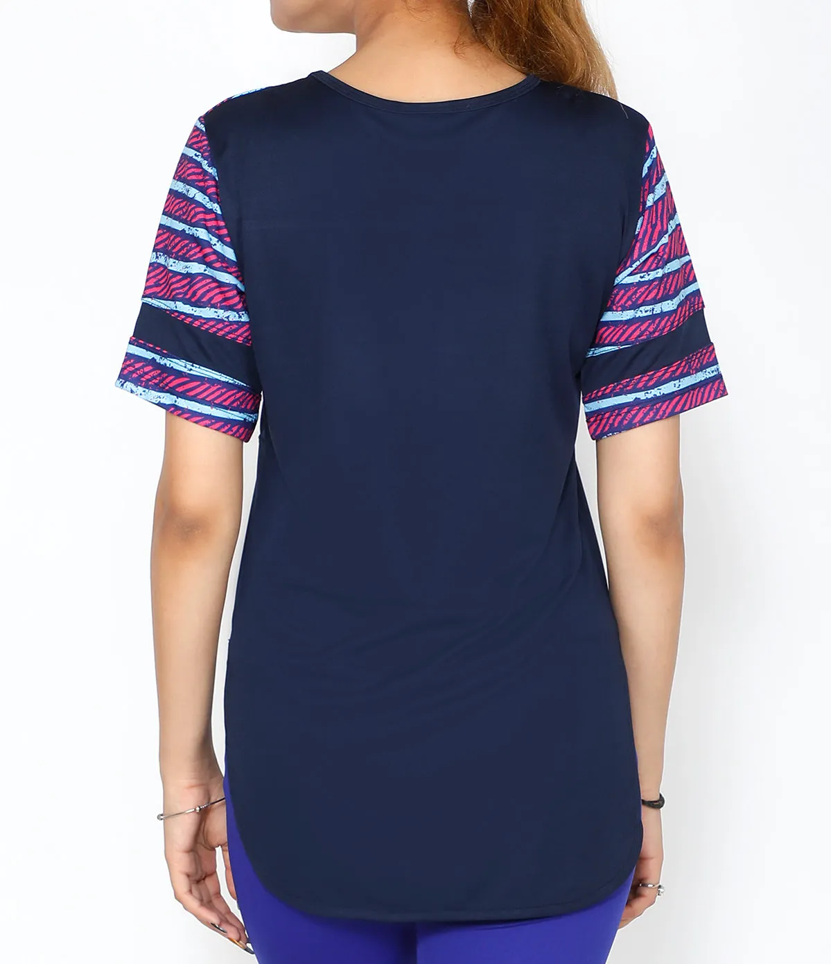 Pink & Blue Stripes Long T-Shirt