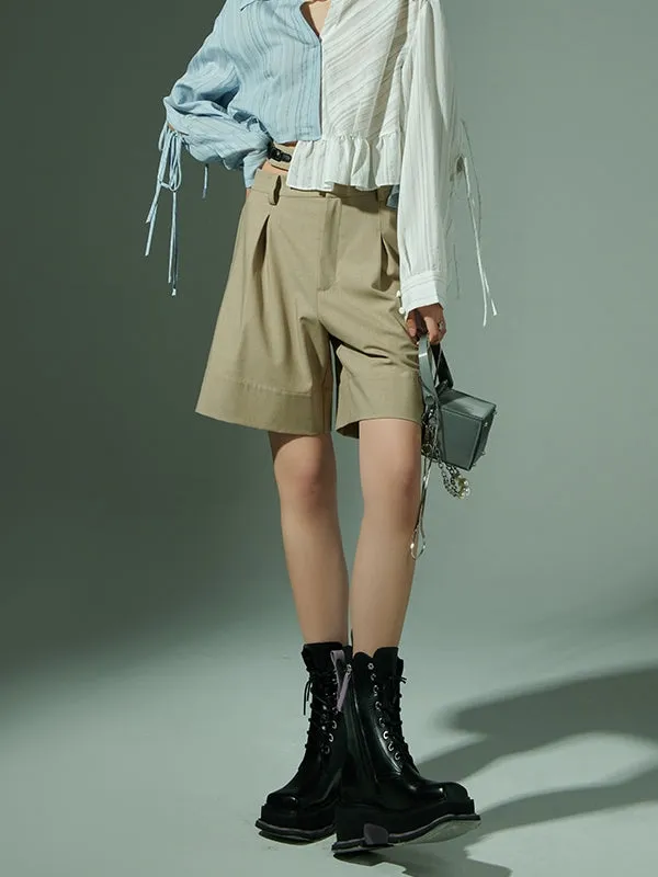 Plain Casual Half Pants