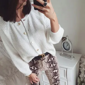 Ribbed Knit Long Sleeve Modern Cardigan - Dusty Pink