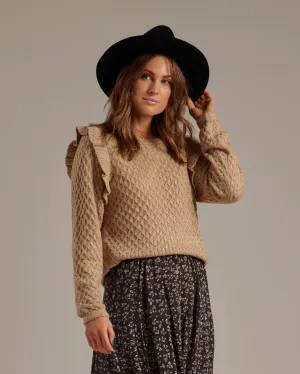 Rylee & Cru Womens Putty La Reina Sweater