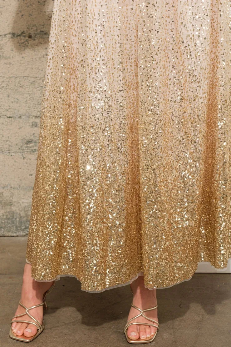 Sequin Embellished Tulle Skirt