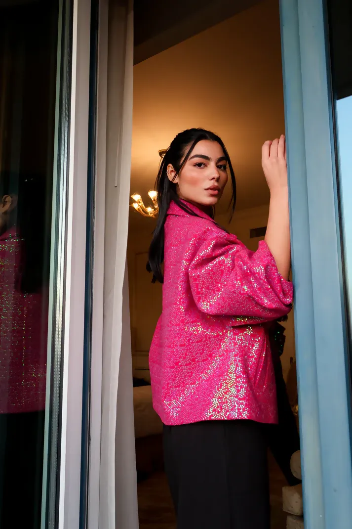 Sequin-stitched Jacket