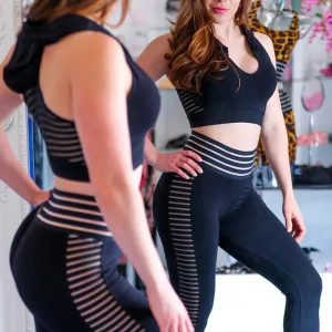 Sexy Black High Waist See Through Skinny Leggings Pants