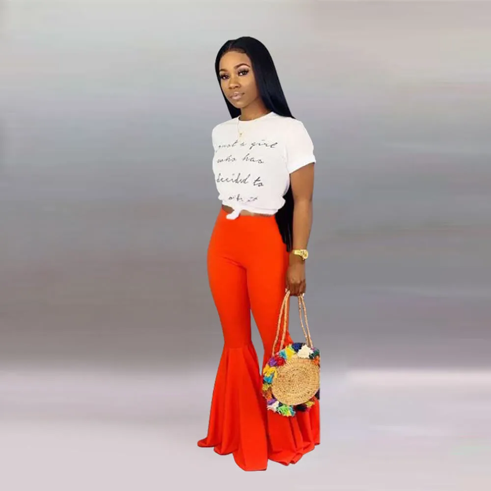 Sexy Flare High Waist Bodycon Bright Color Pants