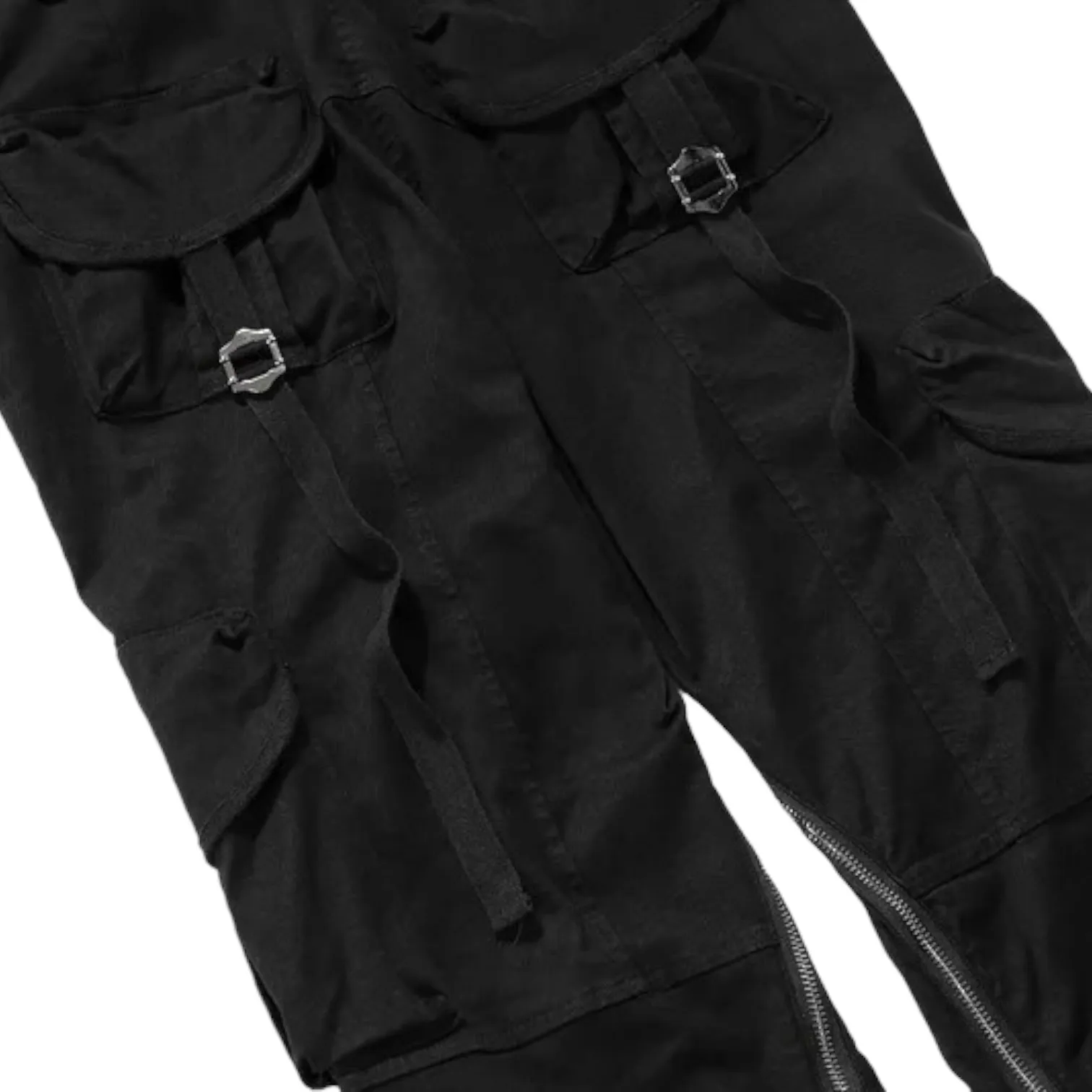 Slim fit cargo bootleg pants with 3 D pockets