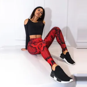 Snake Print Fitness Leggings