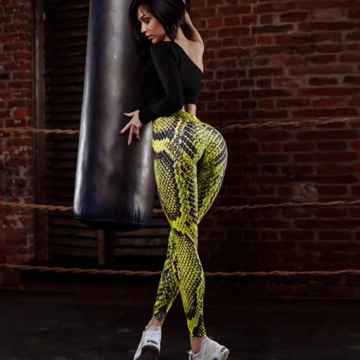 Snake Print Fitness Leggings