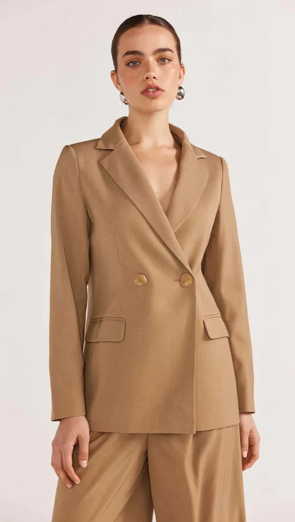 Staple The Label Plaza Blazer- Camel