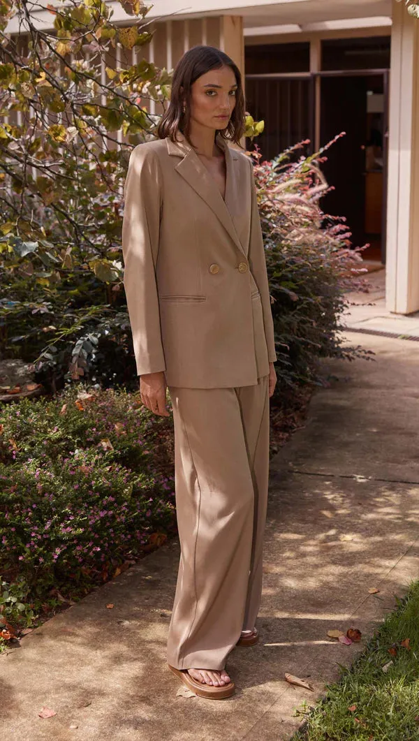 Staple The Label Plaza Blazer- Camel