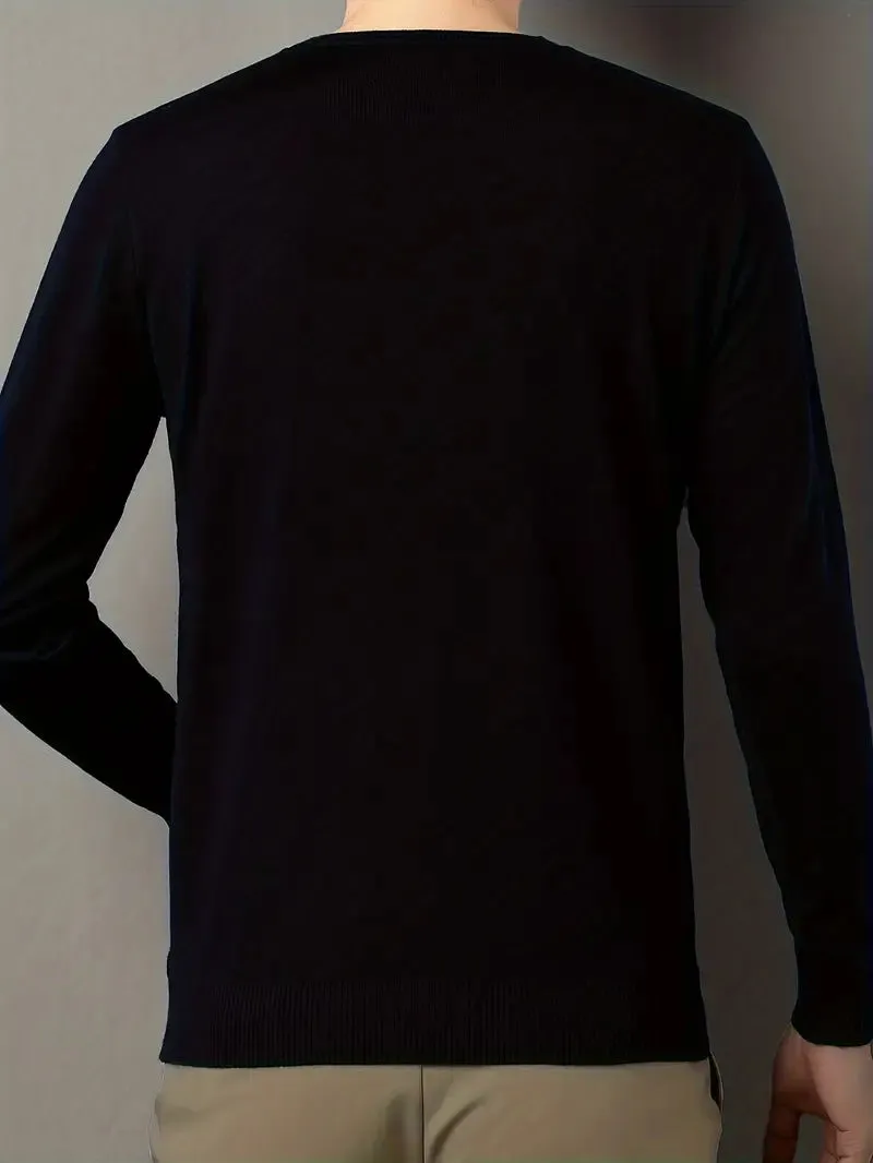 Stijlvolle gebreide trui met ronde hals - Knus & Trendy