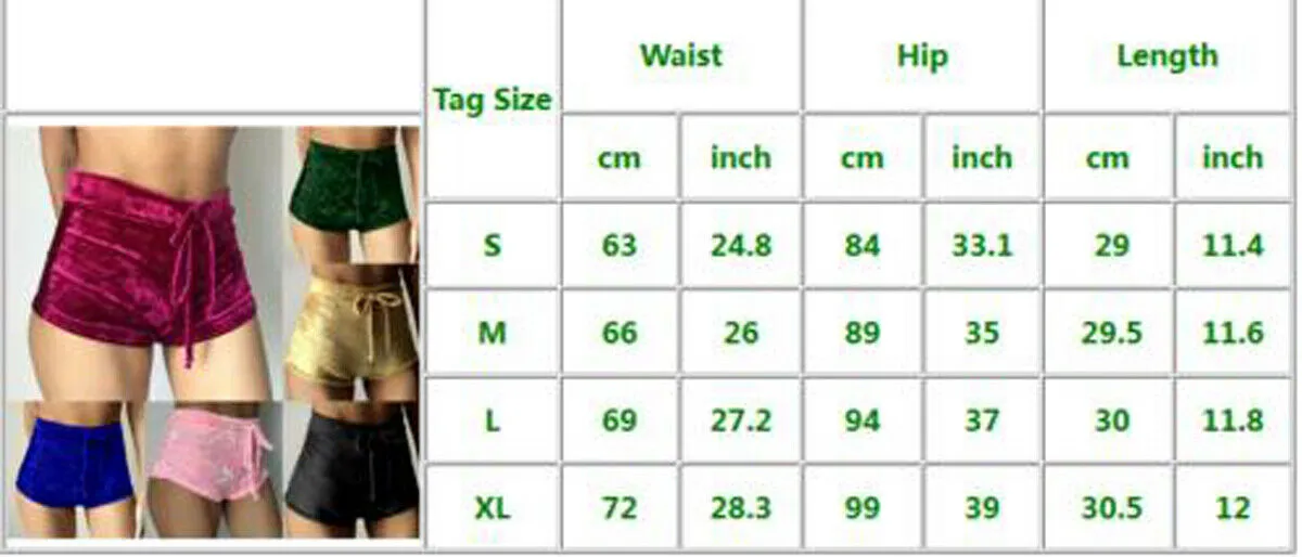 Strap Velvet High Waist Short Pants