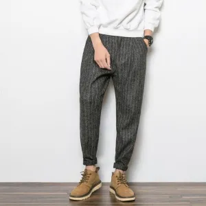 Striped casual pants harem pants