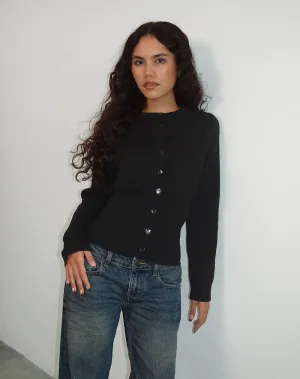 Subra Long Sleeve Cardigan in Black Subra Long Sleeve Cardigan in Black