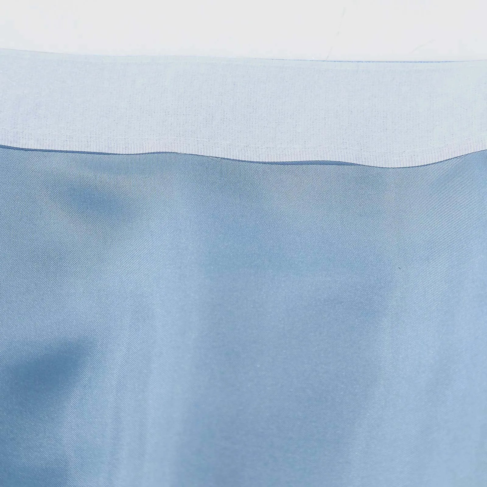Taffeta Table Skirt 17ft Dusty Blue - Curly Willow Table Cover