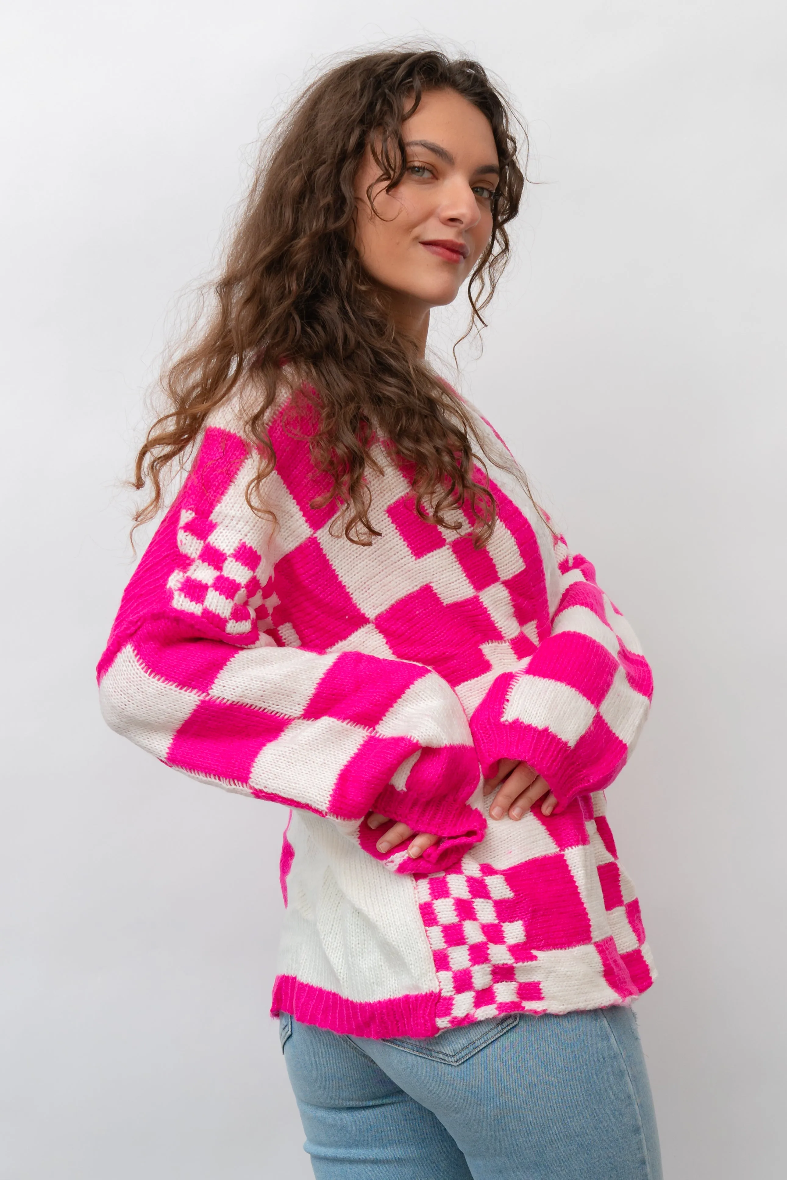 The Off the Wall Checkered Cardigan