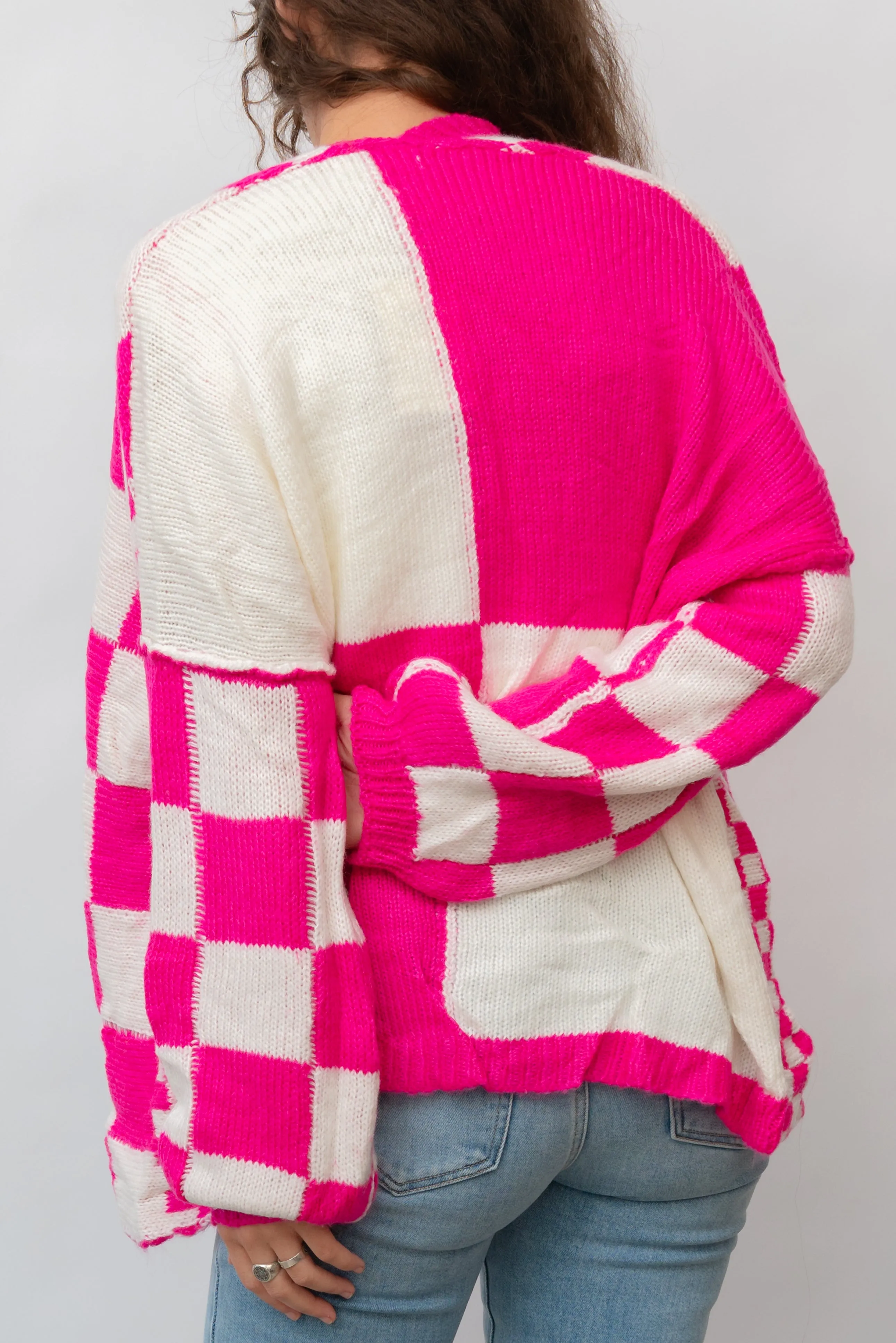 The Off the Wall Checkered Cardigan