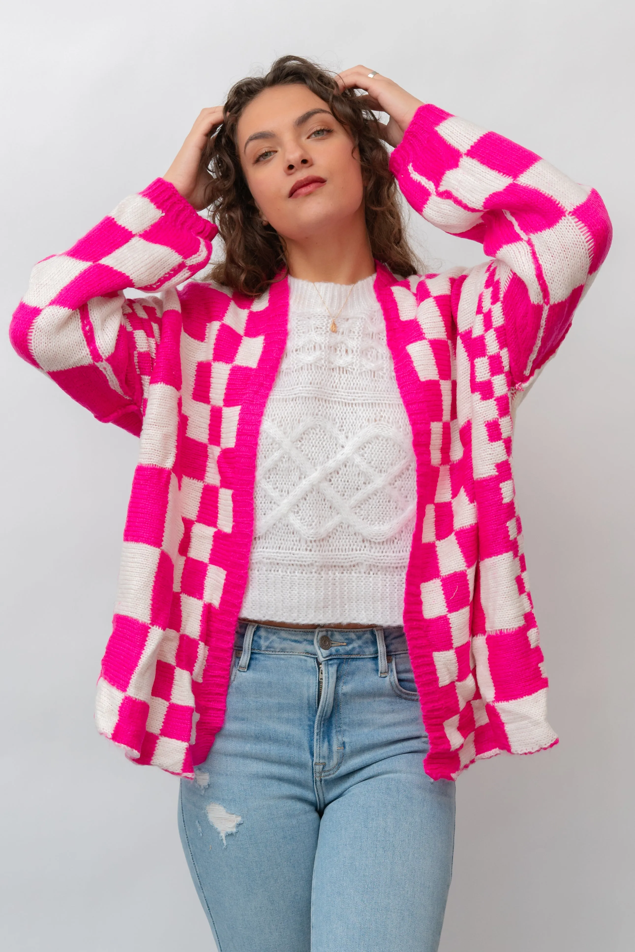 The Off the Wall Checkered Cardigan