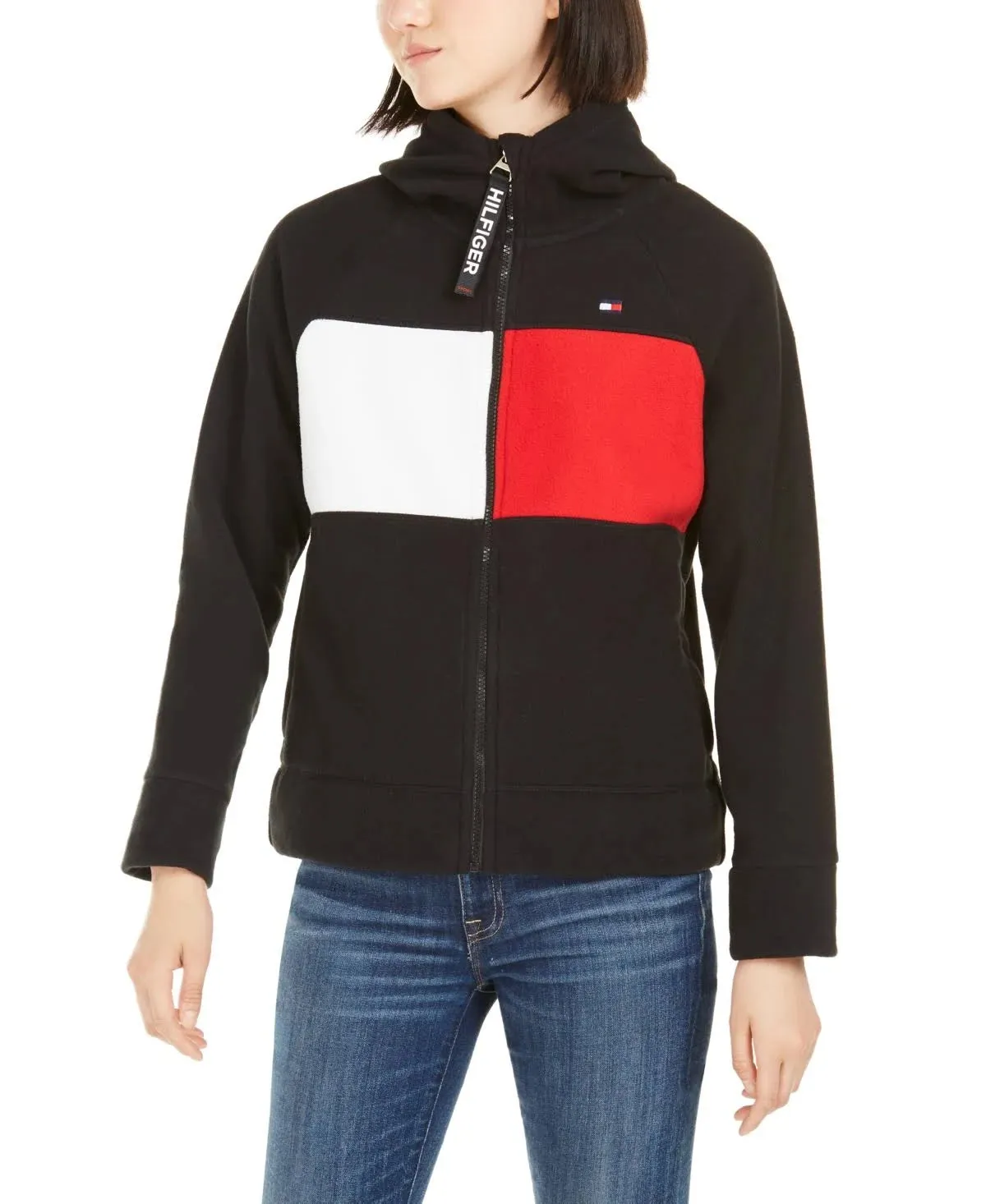 Tommy Hilfiger Sport Plus Size Colorblocked Hooded Jacket, Size 1X