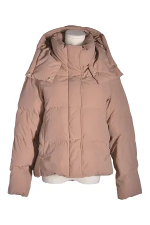 UNBRANDED Women Puffer Jackets Regular fit in Brown - L