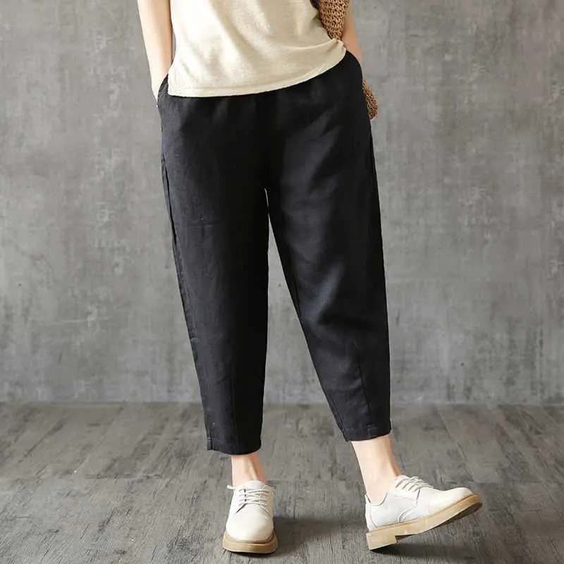 Vintage Women Linen Pants