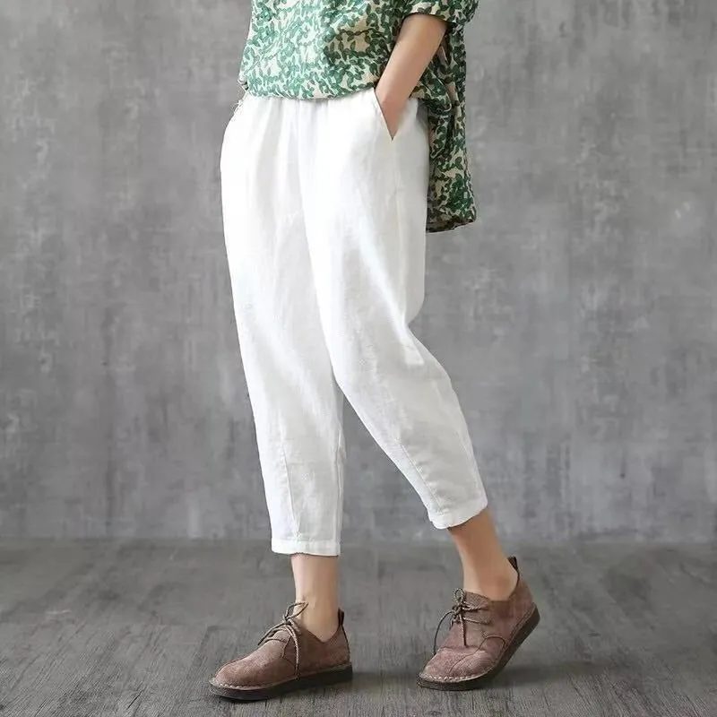 Vintage Women Linen Pants