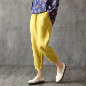 Vintage Women Linen Pants