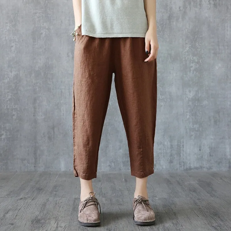 Vintage Women Linen Pants