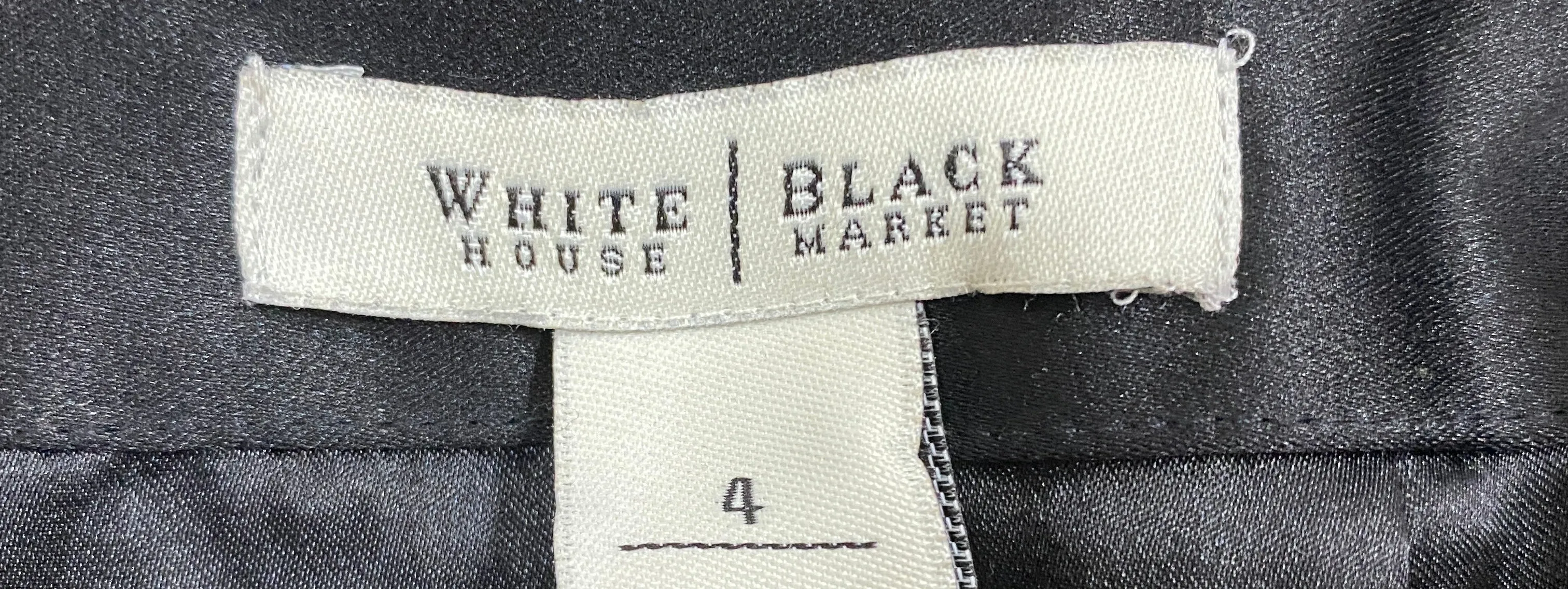 White House Black Market Skirt Black Embellished Size 4 SKU 000398-21