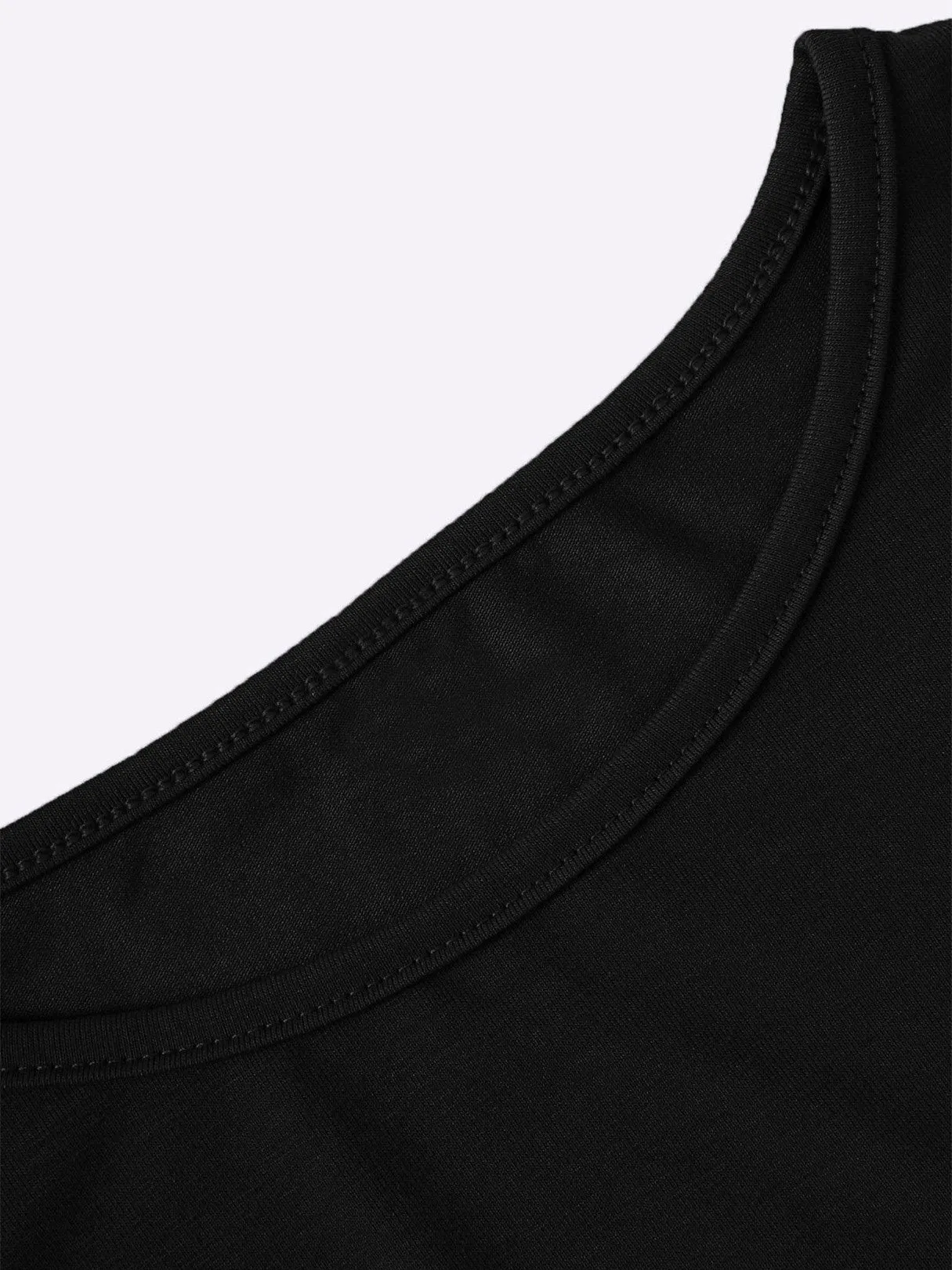 Wholesale Scoop Neck Plain Tassel Short Sleeve T-Shirts